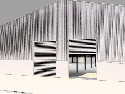 Industrial Building High Res 3D model