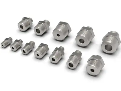 Hex reducing pipe nipple NPT male threaded collection 3D model