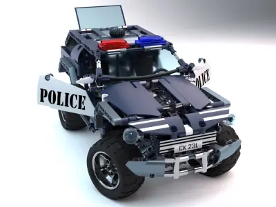 Police Car Lego and special Bonus 3D model