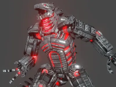 MechaGodzilla Low-poly 3D model