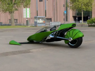 Futuristic Motorcycle 3D model