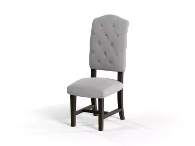Classic Tufted Upholstered Dining Chair - MorisonDesign 4K PBR Free 3D model