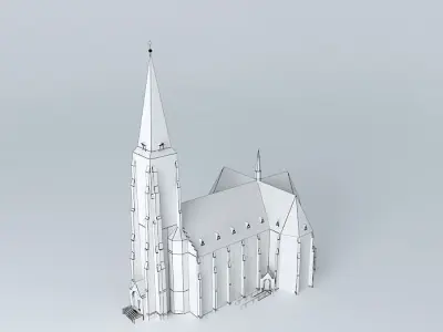 Catholic church in Trinec Free 3D model