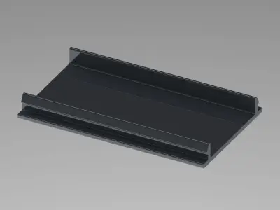 Aluminum Extruded Snap-In MOD AL-010sh Low-poly 3D model