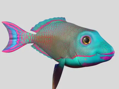 FISH RIGGED  3D model