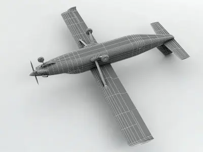  Vulcanair VF-600 Aircraft Low-poly 3D model