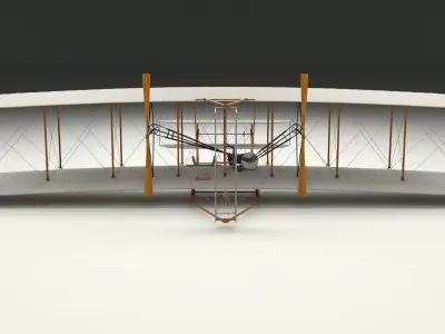 Rigged Wright Flyer 1903 3D model