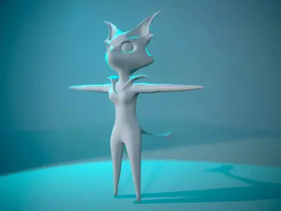 Chibi Creature Free low-poly 3D model