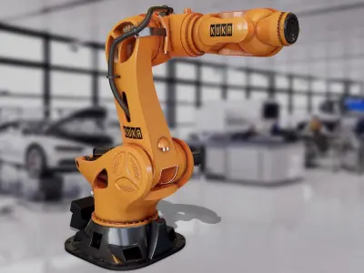 Industrial Robot Kuka KR 1000 Titan Low Poly PBR 3D model