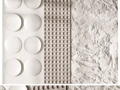 Headboard wall panel 10 Free 3D model