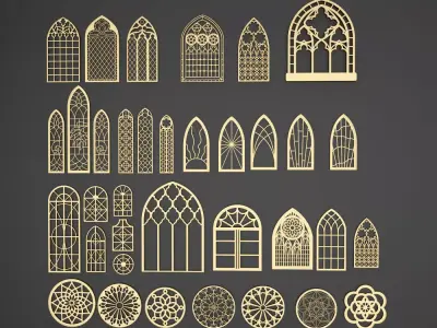 Gothic Windows Collections 2 3D model