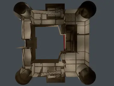 Medieval Castle Low-poly 3D model