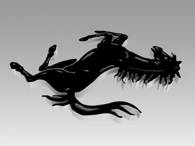 Ferrari horse logo 3D model
