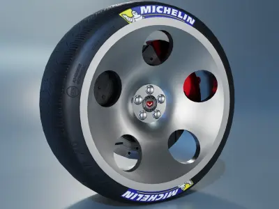 Vossen Lamborghini Wheel Low-poly 3D model