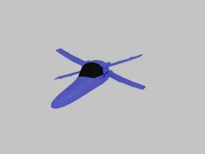 Spaceship D 2 fighter jet 3D model