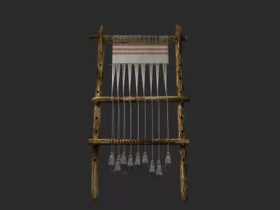 Ancient Mediterranean looming machine 3D model