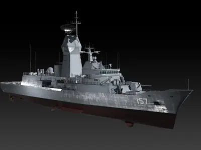 MEKO 200 Anzac class game ready model Low-poly 3D model