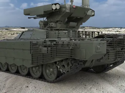 Tank Terminator BMPT 72 Green 3D model