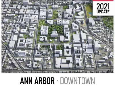 Ann Arbor Low-poly 3D model