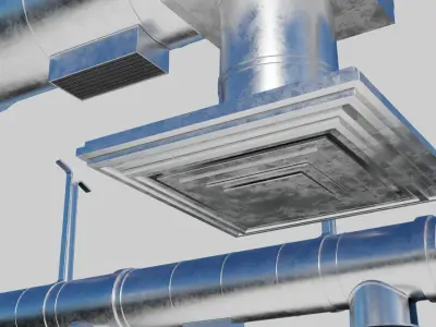 building air ventilation 3D model