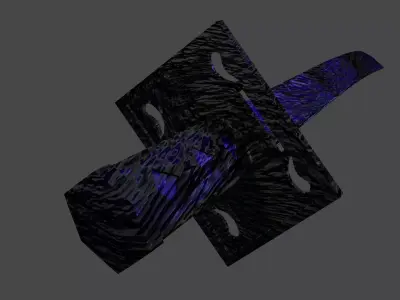 Weapon Katana Sword Blade Three blades Series 1 Low-poly 3D model