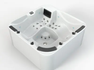 Hot Tub with 4K PBR Textures Low-poly 3D model