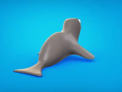 Seal cute character Low-poly 3D model Low-poly 3D model