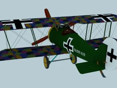 Pfaltz D VIII Low-poly 3D model