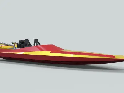 Motorboat speed boat 3D model
