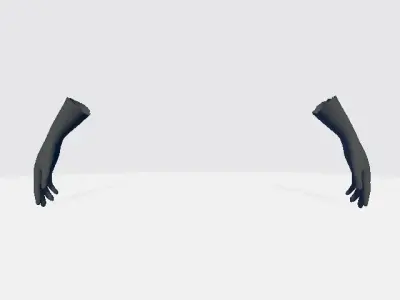 Hands pair of gloves Low-poly 3D model