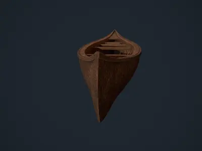 Wooden Canoe - Antique Canoe - Old Canoe - Water Craft Low-poly 3D model