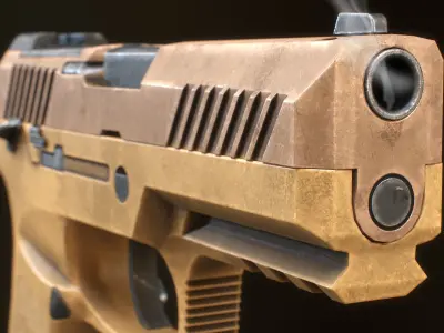 SIG SAUER P320 M18 Low-poly 3D model