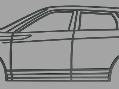 Range Rover Evoque Wall Silhouette 3D print model