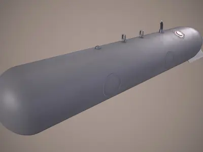 Aircraft External Fuel Tank 450L Low-poly 3D model