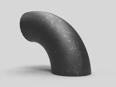 Elbow Pipe Long Radius 8 inches 3D model