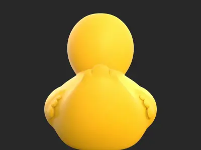 Duck Rubber toy Low-poly 3D model