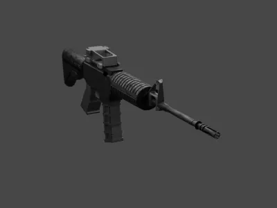 M4 assult rifle Free low-poly 3D model