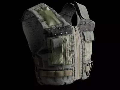 Tactical Body Armor Vest   Low Poly  game ready Low-poly 3D model