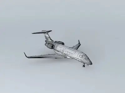 GoldenJet Bombardier Challenger 300 3D model