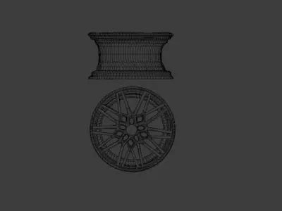 Car Rim Low-poly 3D model