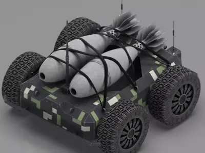 Ratel S Anti Tank Drone with Mortar Rounds 3D model