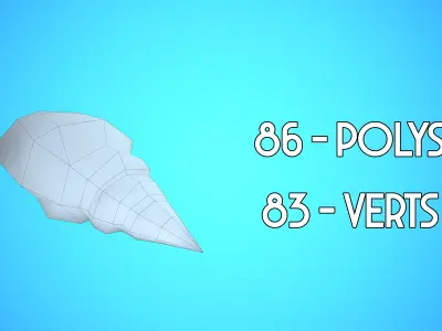SHELL 06 CARTOON STYLIZED Low-poly 3D model