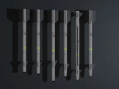 LOW POLY Aim-9 pack Low-poly 3D model