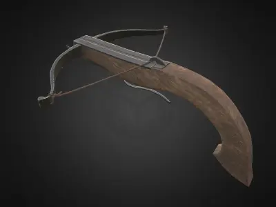 Medieval Hand Crossbow Asset Free low-poly 3D model
