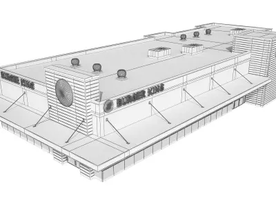 Mcdonalds Burger king Restaurant 3D model