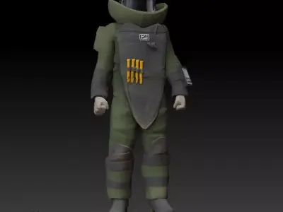 EOD Tech in bomb suit 3D print model