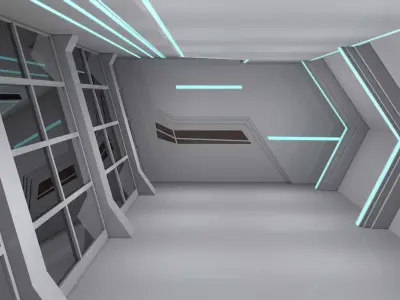 Sci Fi Interior 3D model 83