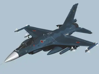 Japan Air Self-Defense Force Mitsubishi F-2 Support fighter 3D model