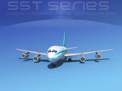 Boeing 707-320 SS Transamerica 3D model