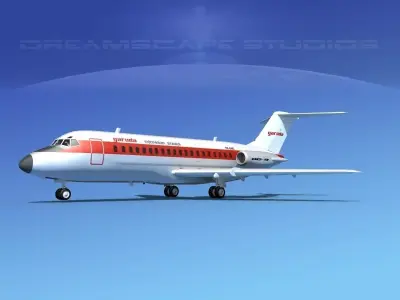 Douglas DC-9-15 Garuda 3D model